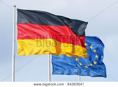 Flags Of Germany And Europe