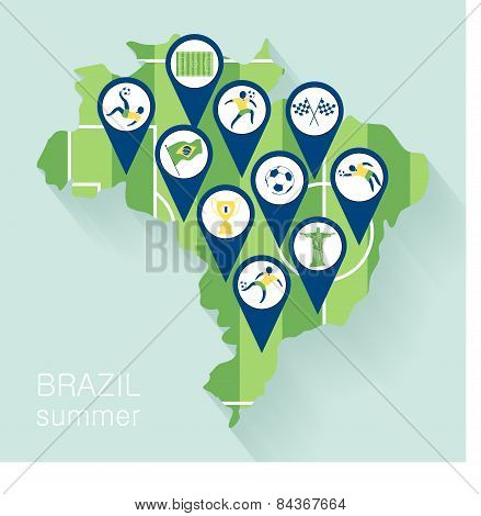 Illustration Of Traditional Brazilian Items