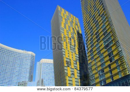 Las Vegas, Usa - March 19: Closeup Of Veer Twin Residential Towers On March 19, 2013 In Las Vegas, U