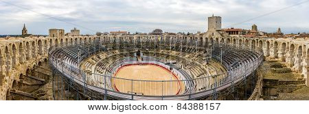Roman Amphitheatre In Arles - Unesco World Heritage In France