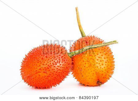 Gac Fruit Isolated On White Background