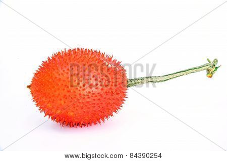 Gac Fruit Isolated On White Background