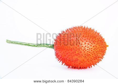 Gac Fruit Isolated On White Background