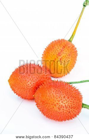 Gac Fruit Isolated On White Background