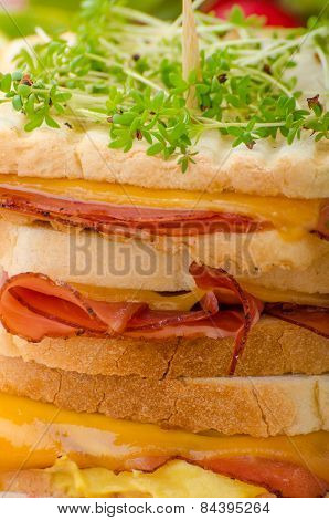 Reuben Sandwich With Cabbage, Beef And Spicy Dressing