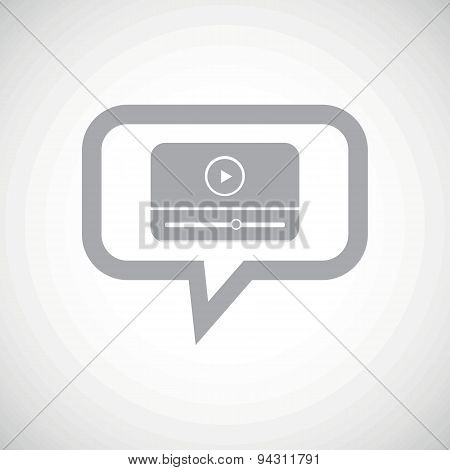 Mediaplayer grey message icon