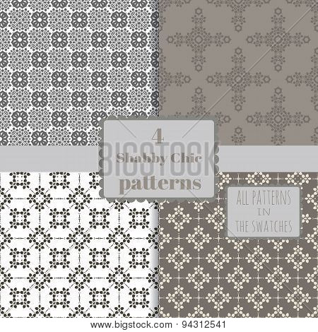 4 seamless patterns set