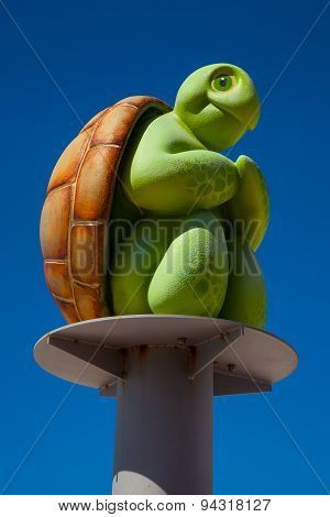 Turtle on a pole