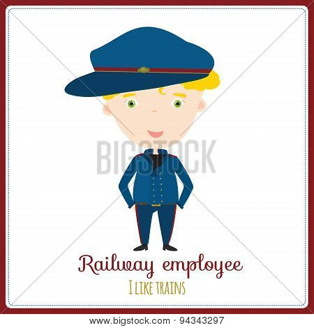 Cute vector alphabet Profession
