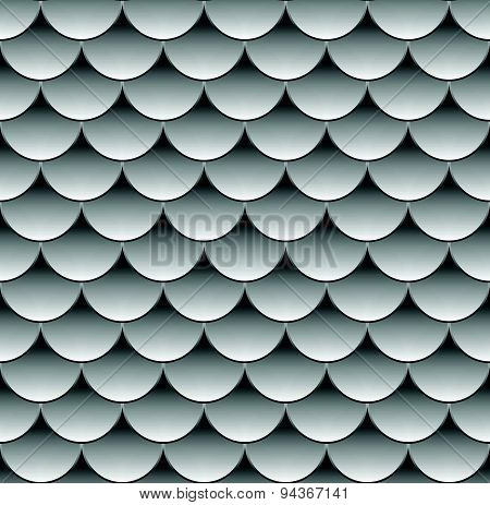Grayscale (monochrome) Pattern With Overlapping Circle Shapes. Seamlessly Repeatable.