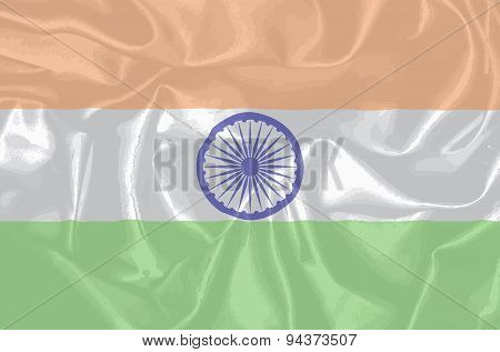 India Silk Flag
