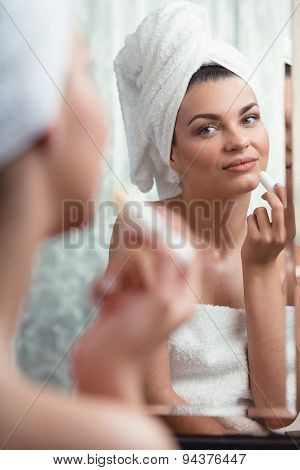 Using Lip Balm