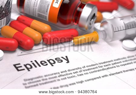 Diagnosis - Epilepsy. Medical Concept. 3D Render.