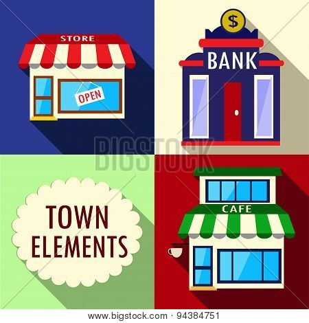 Elements for city illustration.