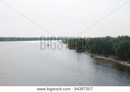 Dnieper river in Ukraine