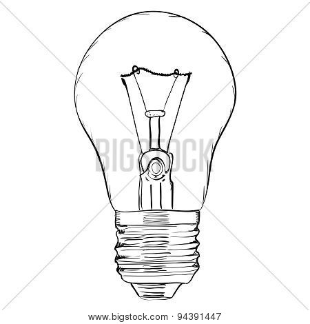 Hand-drawn light bulb.