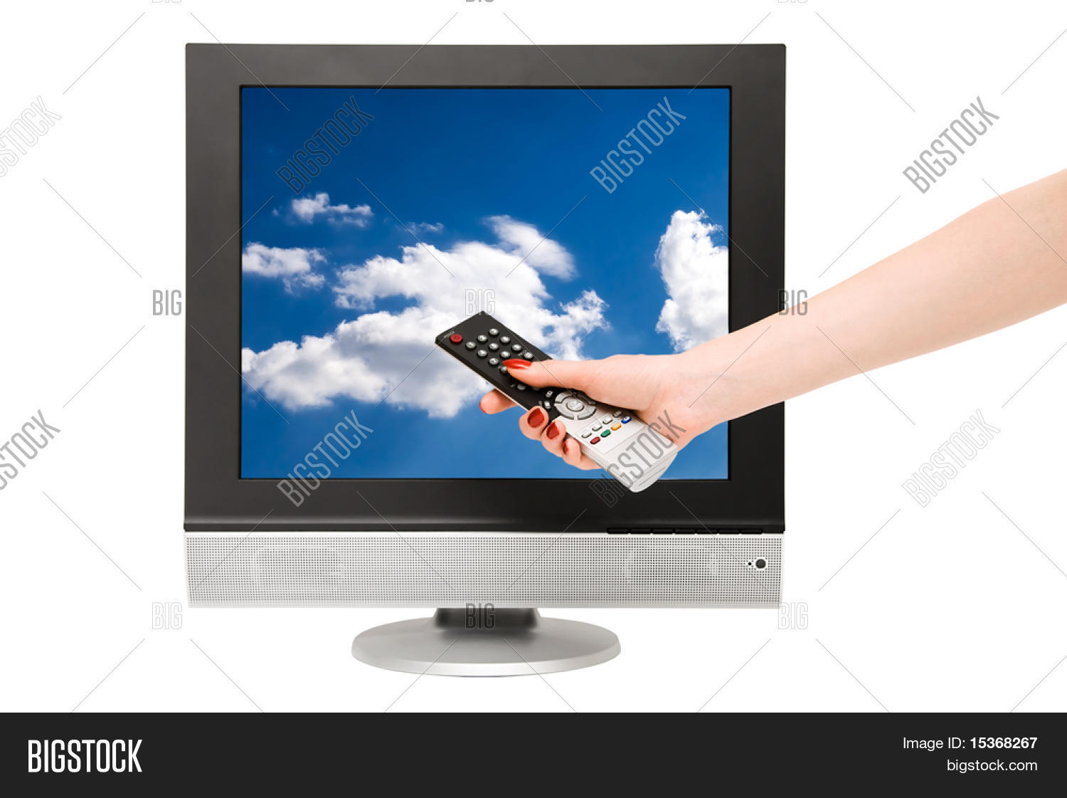 Woman Hand Tv Screen Image & Photo (Free Trial) Bigstock