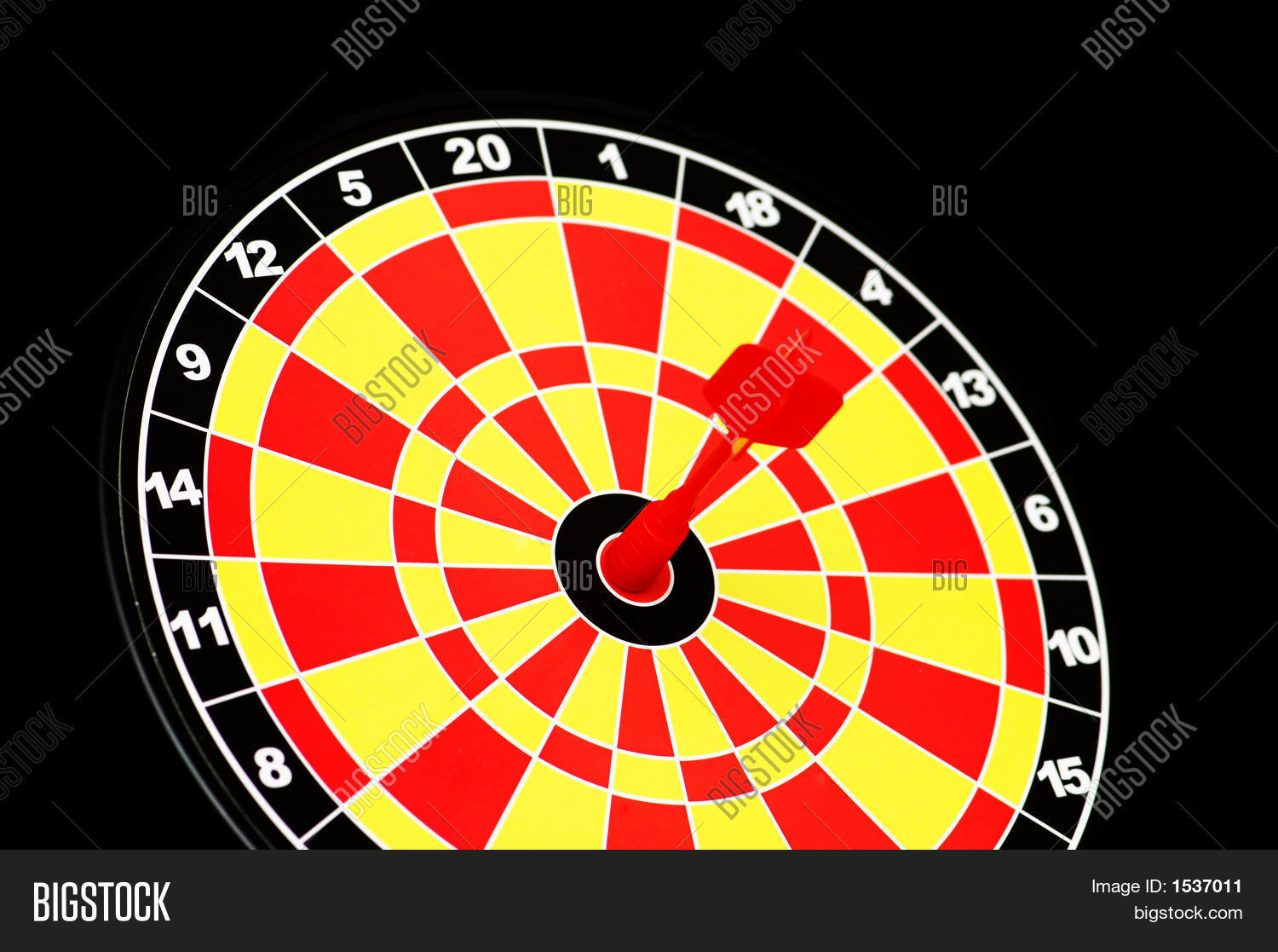 Darts Board One Arrow Image & Photo (Free Trial) Bigstock