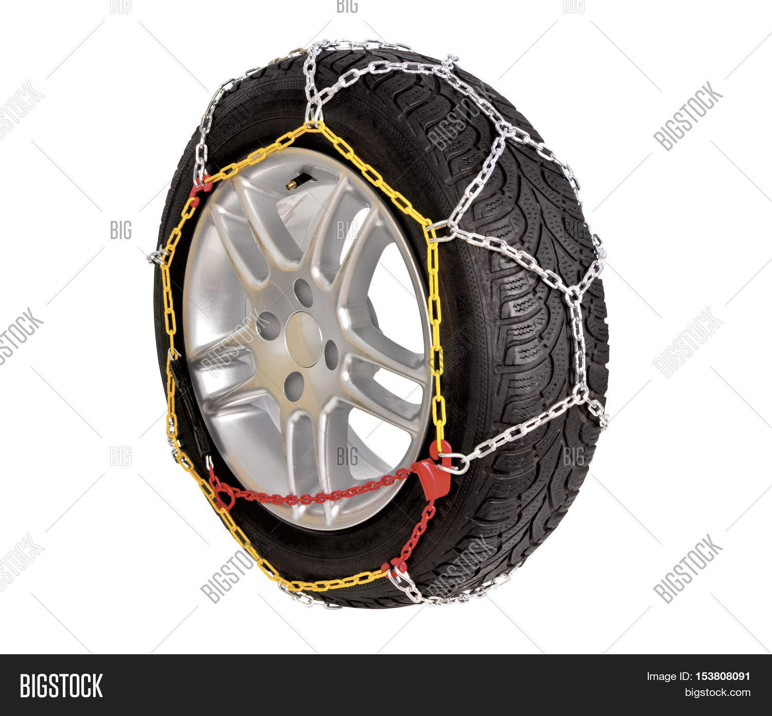 Chains Snow Wheels Car Image & Photo (Free Trial) Bigstock