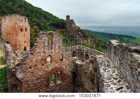 Majestic Medieval Castle  Saint-ulrich On The Top Of The Hill