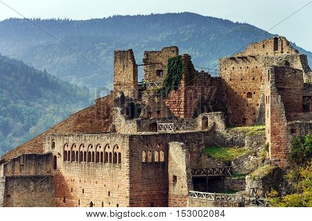 Majestic Medieval Castle  Saint-ulrich On The Top Of The Hill