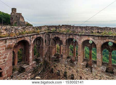 Majestic Medieval Castle  Saint-ulrich On The Top Of The Hill