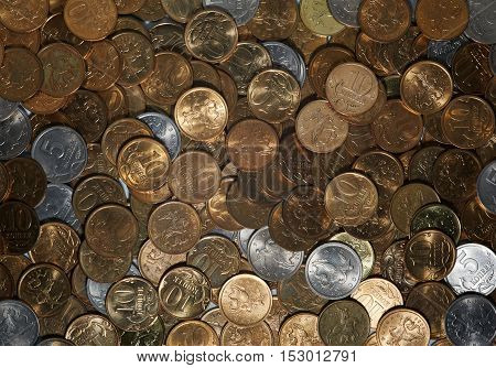 Petty russian cash coins of different denomination kopiyka