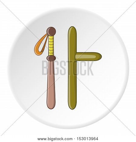 Rubber batons icon. Flat illustration of rubber batonsvector icon for web