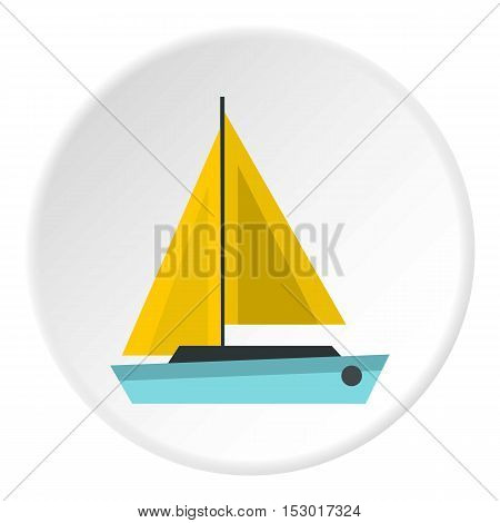 Small boat icon. Flat illustration of small boat vector icon for web