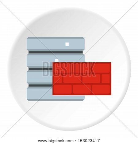 Protection of database systems icon. Flat illustration of protection of database systems vector icon for web