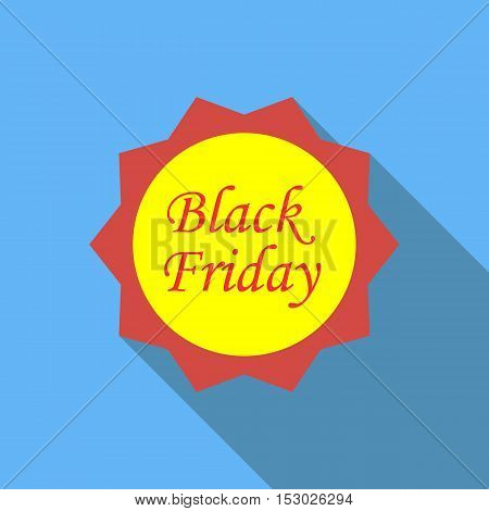Label black friday icon. Flat illustration of label black friday vector icon for web