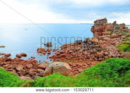 Ploumanach, Pink Granite Coast in Brittany, France