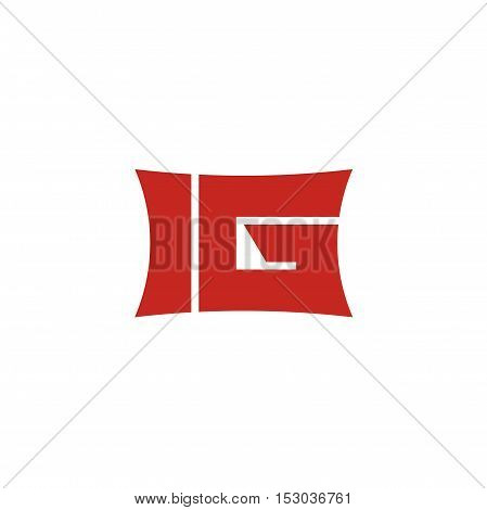 IG bold letter initial logo design, IG letter