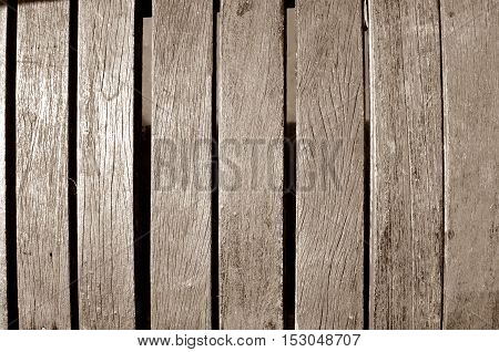 Background art on walls built with wood.
