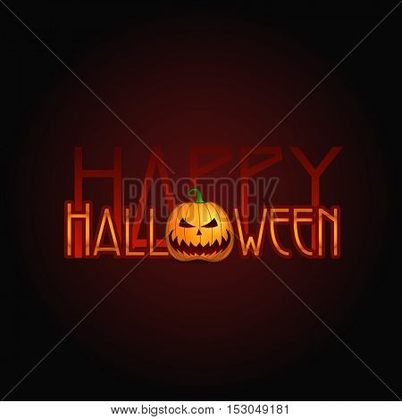 Happy Halloween. Halloween greeting card with scary logo vector illustration