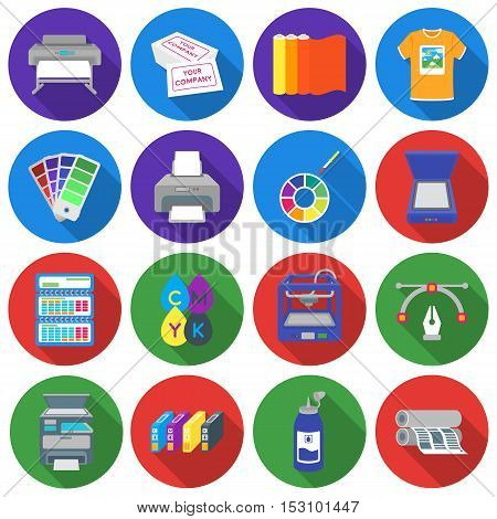Typography set icons in flat style. Big collection typography vector symbol stock