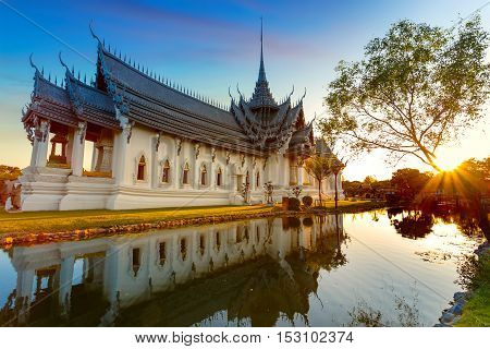 Bangkok, Thailand - December 30 2015: Sanphet Prasat Palace, One Of The Most Beautiful Ancient Thai