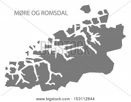 More og Romsdal Norway Map grey illustration high res