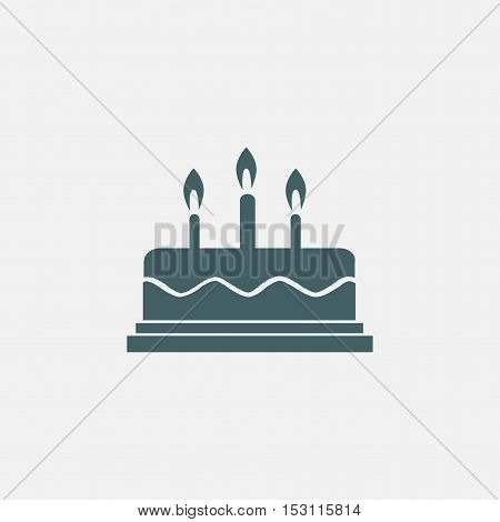 line cake icon isolated on white background