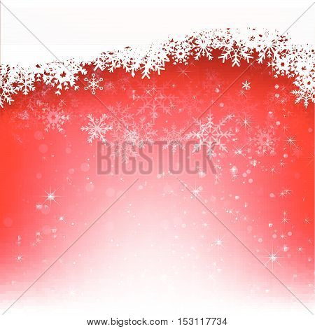 Christmas snowflake with night star light and snow fall abstract bakcground vector illustration eps10 002