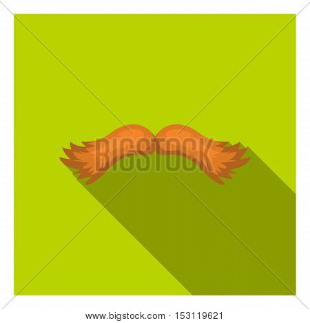 Man's mustache icon in flat style isolated on white background. Beard symbol vector illustration.