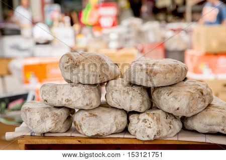 French Sausage At Street Market