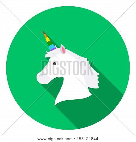 Unicorn icon in flat style isolated on white flat. Gay symbol vector illustration.