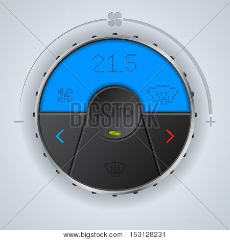 Air condition gauge with blue lcd display and three buttons