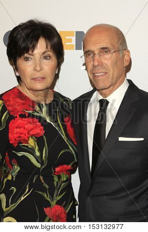 LOS ANGELES - OCT 21:  Marilyn Katzenberg, Jeffrey Katzenberg at the 2016 GLSEN Respect Awards at Beverly Wilshire Hotel on October 21, 2016 in Beverly Hills, CA
