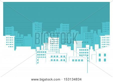 flat background with a urban city. town.