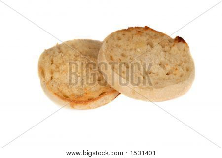 Muffin anglais sur blanc