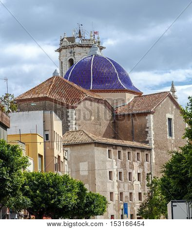 St. Bartholomew's Church Benicarlo Castellon Province Spain. in Baroque style. patron of the city along with the saints Abdon and Senen.