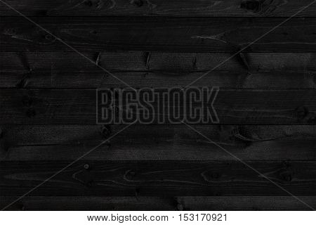 Dark black wood background or texture of plank