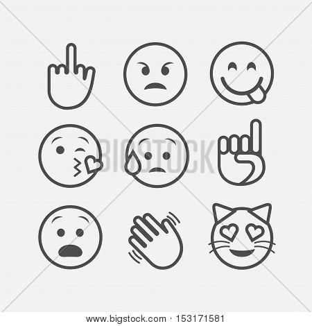 Flat style abstract simple and colorful collection